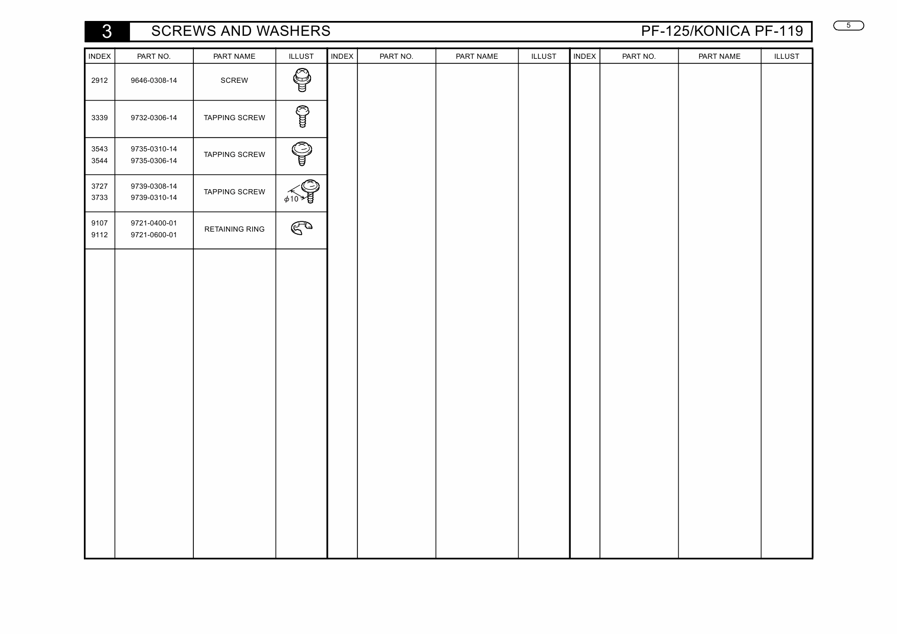 Konica-Minolta Options PF-125 4516 Parts Manual-6